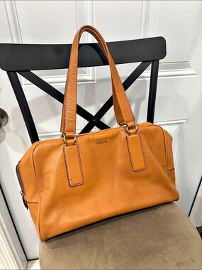 Fossil Tan Leather Shoulder Bag